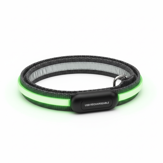 Reflective Dog Collar with LED Safety Light