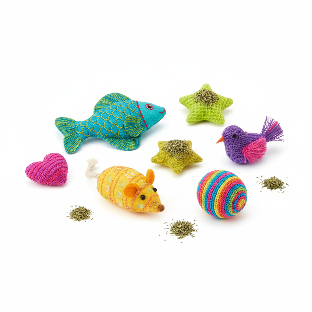 Catnip Toys Set – 6-Piece Interactive Cat Toy Bundle